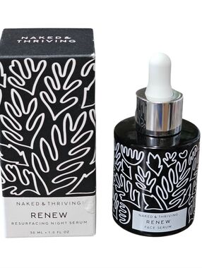 Naked & Thriving RENEW Resurfacing Night Serum 30mL / 1.0 Fl Oz Full Size BNIB
